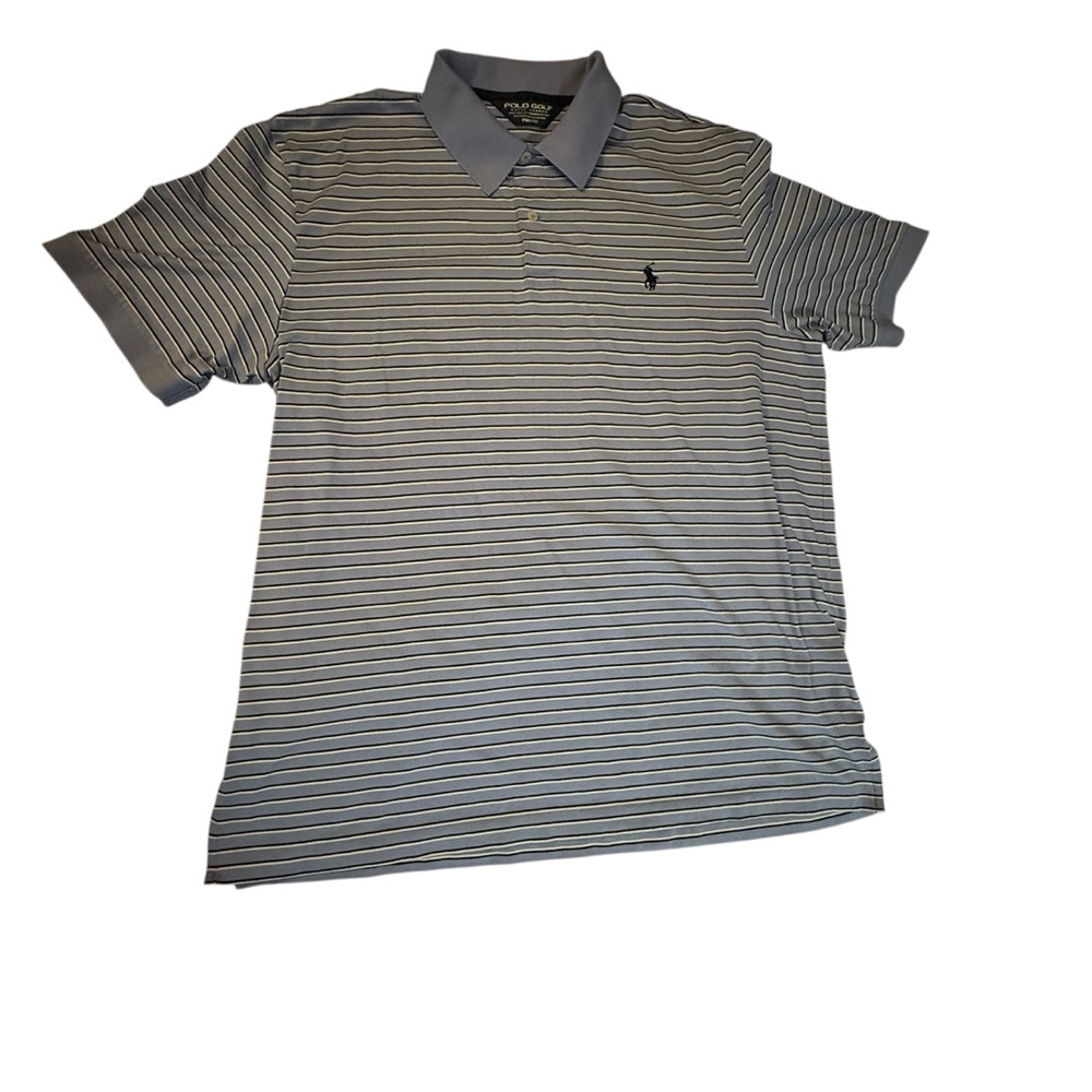 Ralph Lauren Polo Golf Pro Fit Men's Polo Shirt - Size XL Blue Striped Pony Logo